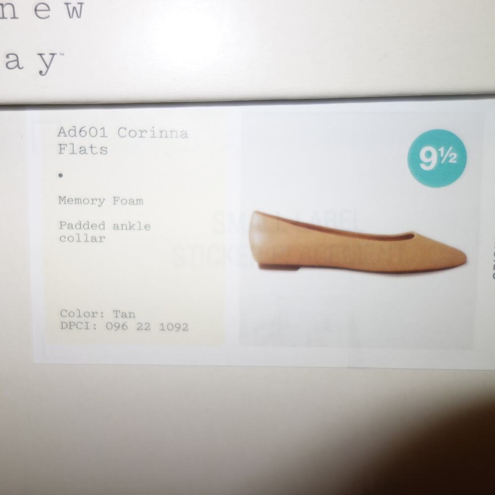 NEW A New Day Corinna Flats Slip On Shoes Memory Foam Birch Tan Women's 9.5 - Picture 6 of 9